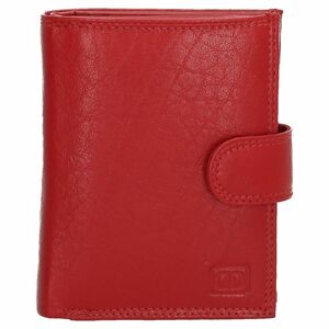Kožená peněženka Double-d s přezkou - červená