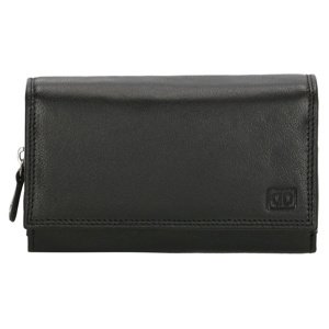 Double-D dámská kožená peněženka 02C335 - černá