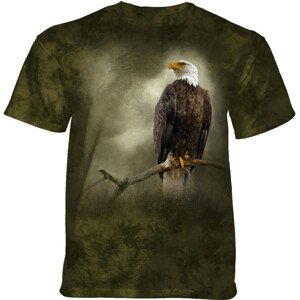 Pánské batikované triko The Mountain A Visitor to the Meadow Eagle - zelená Velikost: XXXL