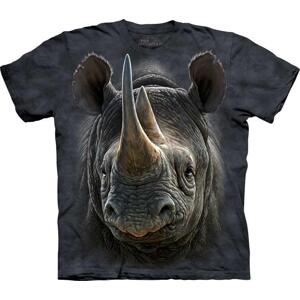 Pánské batikované triko The Mountain - Černý Nosorožec - černé Velikost: XXXL