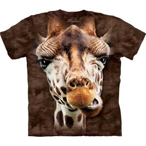 Pánské batikované triko The Mountain - Giraffe - hnědé Velikost: XXXL