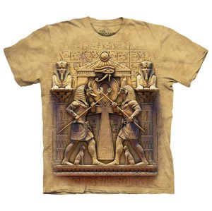 Pánské batikované triko The Mountain - Egypt -písková Velikost: M