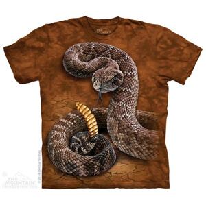 Pánské batikované triko The Mountain - Rattlesnake - hnědé Velikost: XXL