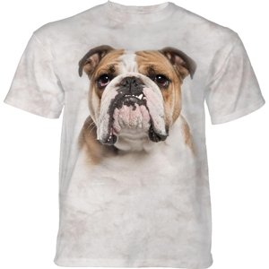 Pánské batikované triko The Mountain - Bulldog - béžové Velikost: XXXL