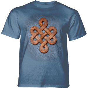 Pánské batikované triko The Mountain - Knots On Knots - modré Velikost: 5XL