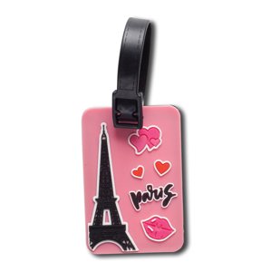 WORLDPACK jmenovka na zavazadla  Paris - růžová