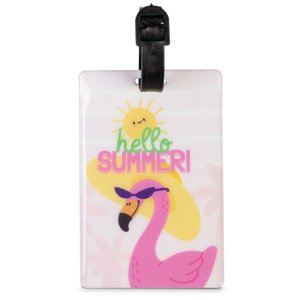 WORLDPACK jmenovka na zavazadla XXL - Hello Summer - plameňák