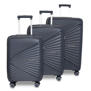 Worldpack Vegas Sada 3 kufrů 39/53/71L - PP - tmavě šedá