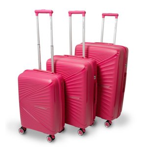 Worldpack Vegas Sada 3 kufrů 39/53/71L - PP - růžová