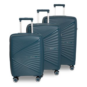 Worldpack Vegas Sada 3 kufrů 39/53/71L - PP - petrolejová