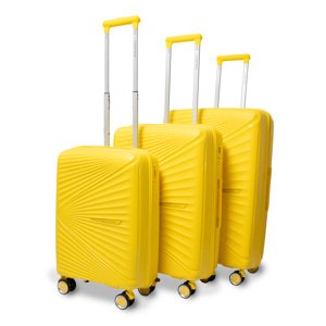 Worldpack Vegas Sada 3 kufrů 39/53/71L - PP - žlutá