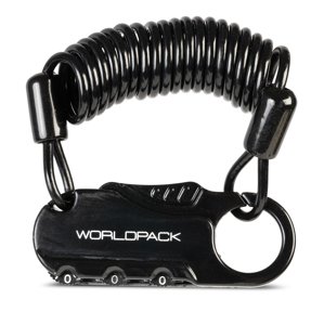 Bezpečnostní kódový zámek s lankem Worldpack - černý