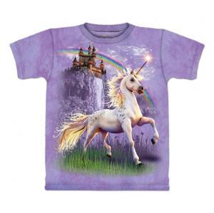 The Mountain Dětské batikované tričko - Unicorn Castle - fialová Velikost: S