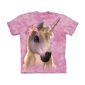 The Mountain Dětské batikované tričko - Jednorožec s lilií - růžové Velikost: XL