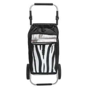 Nákupní taška na kolečkách Beagles Alberic - černá zebra - 41,76L