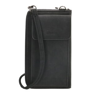 Dámská kabelka na telefon / peněženka s popruhem přes rameno Beagles Rebelle - černá - na výšku