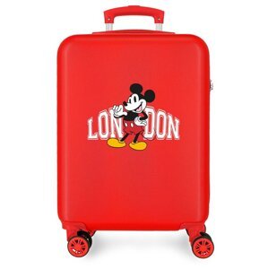 Disney Dětský kabinový kufr - Mickey trip to London 55 cm - 34L - červený