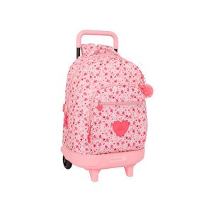 Školní batoh na kolečkách Safta "In Bloom" - růžový - 33L