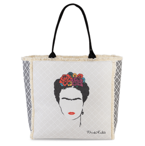 Dámská Tote kabelka Frida Kahlo 22L - černobílá