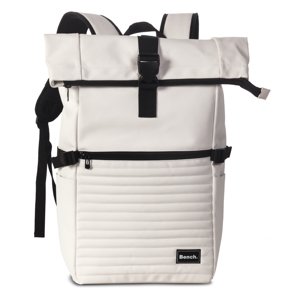 Bench. (VADA) Bench Hydro quilted roll-top batoh - bílý - 28/30L - PROŘÍZLÝ UPROSTŘED