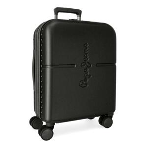 Pepe Jeans rozšířitelné kabinové zavazadlo 55 cm s USB vstupem - 37L - černá