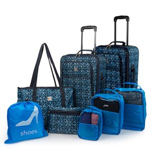 ITACA set 8 kusů cestovních zavazadel a příslušenství - modrá
