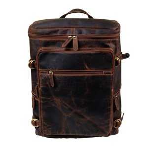 Universal Batoh pravá kůže velký - 16L - hnědý - 38 x 30 x 14 cm