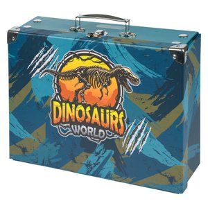 Skládací školní kufřík BAAGL Dinosaurs World s kováním