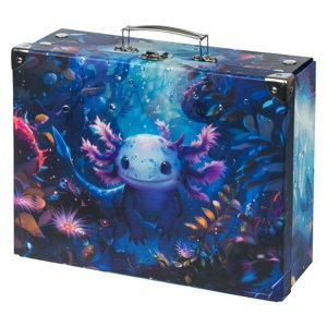 Skládací školní kufřík s kováním BAAGL Axolotl