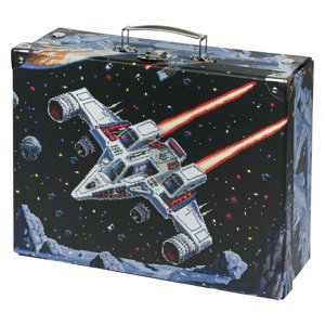 Skládací školní kufřík s kováním BAAGL Pixel Space