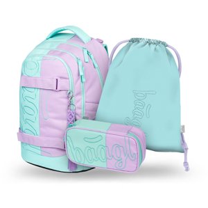 Baagl Školní set 3 kusů Skate Max Sweet: batoh, penál, sáček - 31 L