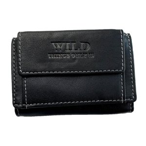 Pánská kožená kapesní peněženka Wild větší Barva: Černá