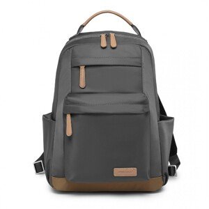 Stylový dámský batoh s přihrádkou na laptop Miss Lulu - šedý s hnědou