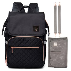 Multifunkční designový Mama batoh proti vykradení Lequeen - černý
