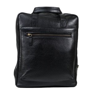 T.B.P. Unisex kožený batoh - 10 L - černá
