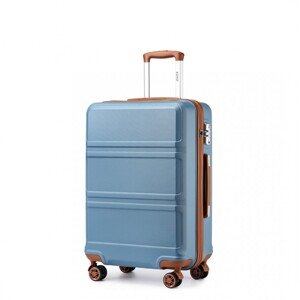 KONO Kabinové zavazadlo s horizontálním designem - ABS - modro hnědá - 44L