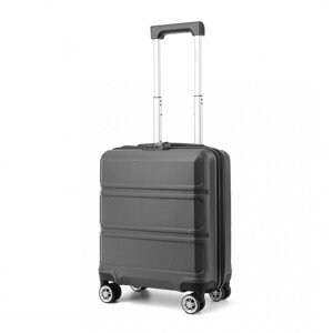 KONO Kabinové příruční zavazadlo s horizontálním designem - ABS - šedá - 25L