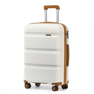 Cestovní kufr na kolečkách KONO Classic Collection - béžovo hnědý - 77L - polypropylén