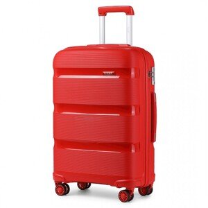 Cestovní kufr na kolečkách KONO Classic Collection - červený - 77L - polypropylén