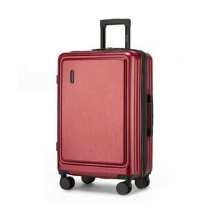 Střední pevný kufr na kolečkách KONO ABS+PC - 61,2 L - burgundy