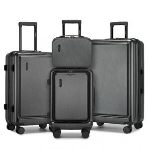 Sada 4 pevných kufrů KONO ABS+PC - 9.6/35.8/61.2/93.38 L - šedá