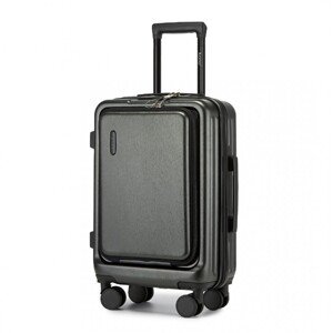 Kabinový kufr na kolečkách KONO ABS+PC - 35,8 L - šedý