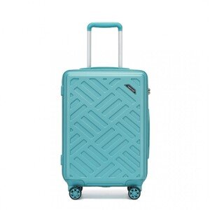 Kabinový skořepinový kufr 31 L - Geometrický vzor -  ABS+PC - Supercase - modrý