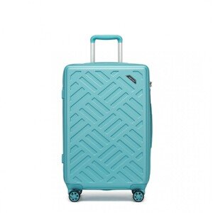 Střední skořepinový kufr 56 L - Geometrický vzor -  ABS+PC - Supercase - modrý