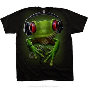 Liquid Blue Pánské bavlněné tričko Frog Rock Musica - černé Velikost: XXL