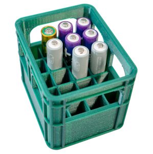 PIX Originální organizér na tužkové baterie AAA - přepravka - zelená