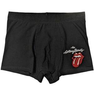 RockOff Bavlněné boxerky Rolling stones - černé s logem Velikost: L
