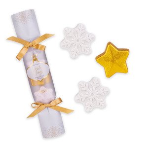 Accentra FIZZER WINTER MAGIC v dárkové krabičce, 2 x 25g sněhová vločka, 1x 15g hvězdička ACCENTR