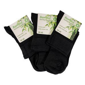 Star Socks ponožky bambusové dámské černé - Set 3 Velikost: 39-42