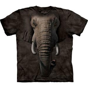 Pánské batikované triko The Mountain - Sloní tvář - černé Velikost: XXXL